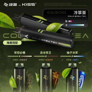 哇酷 WAGOO & KIS5 一次性電子煙 6500口 雙口味切換 冷萃茶